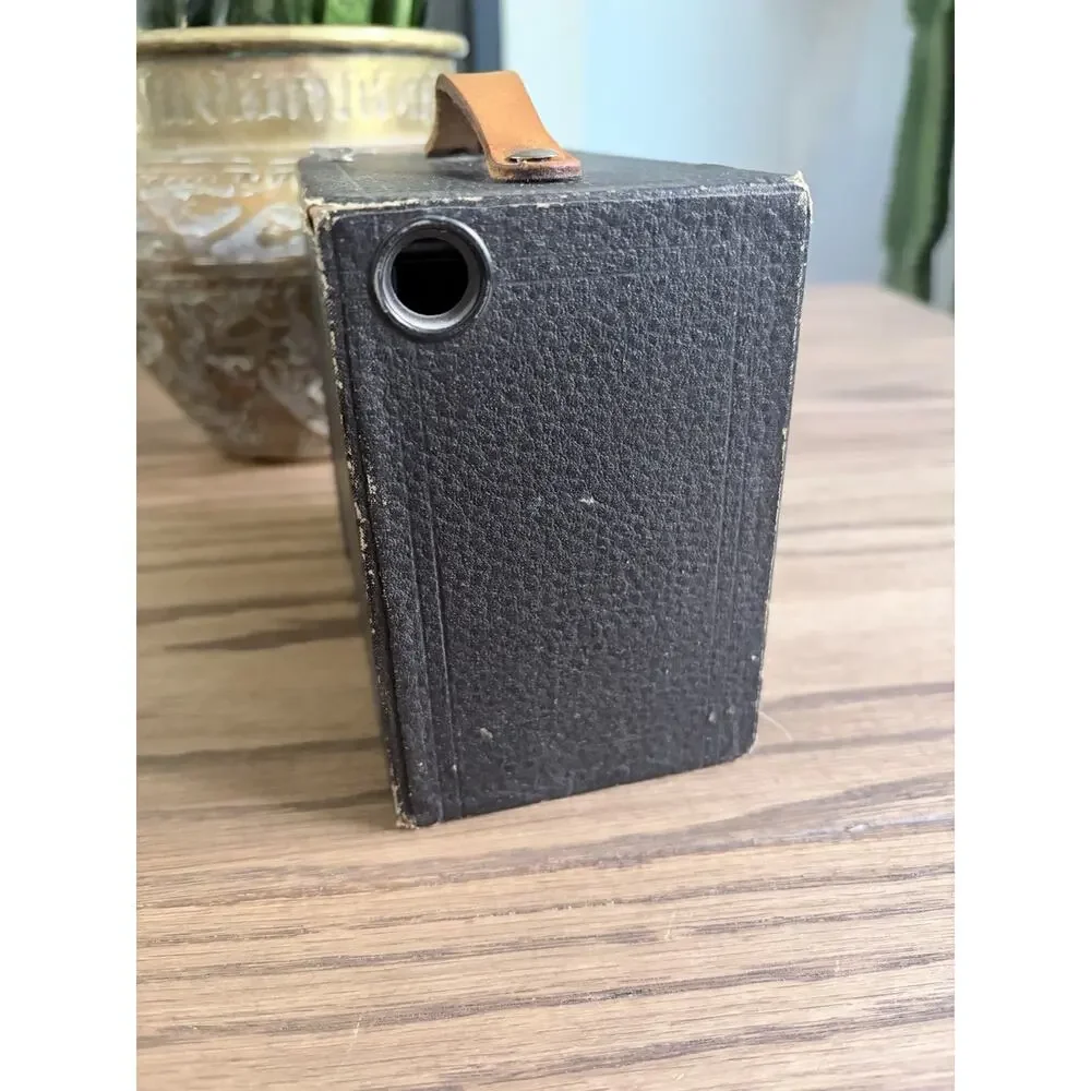 Antique 1909 Brownie Camera Kodak No 2 A Model B Box Camera With Leather Handle